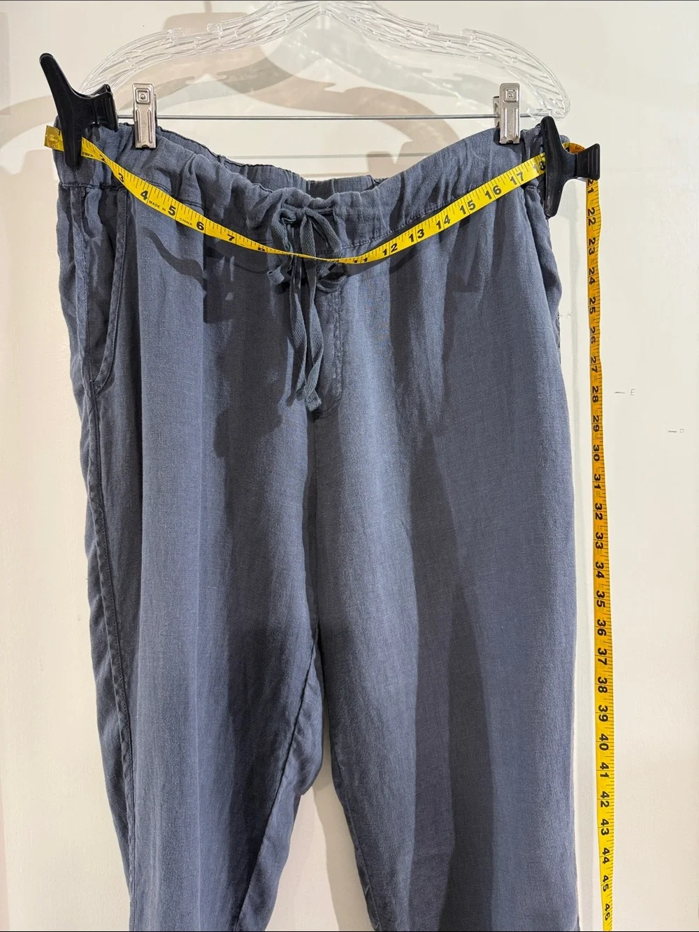 Caslon Charcoal Navy Drawstring Linen Pants